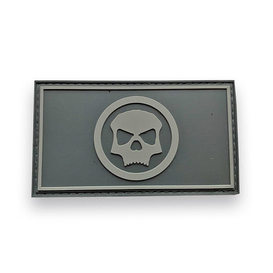 Infamous Paintball "Circle Skull" Full Style Patch - Grey