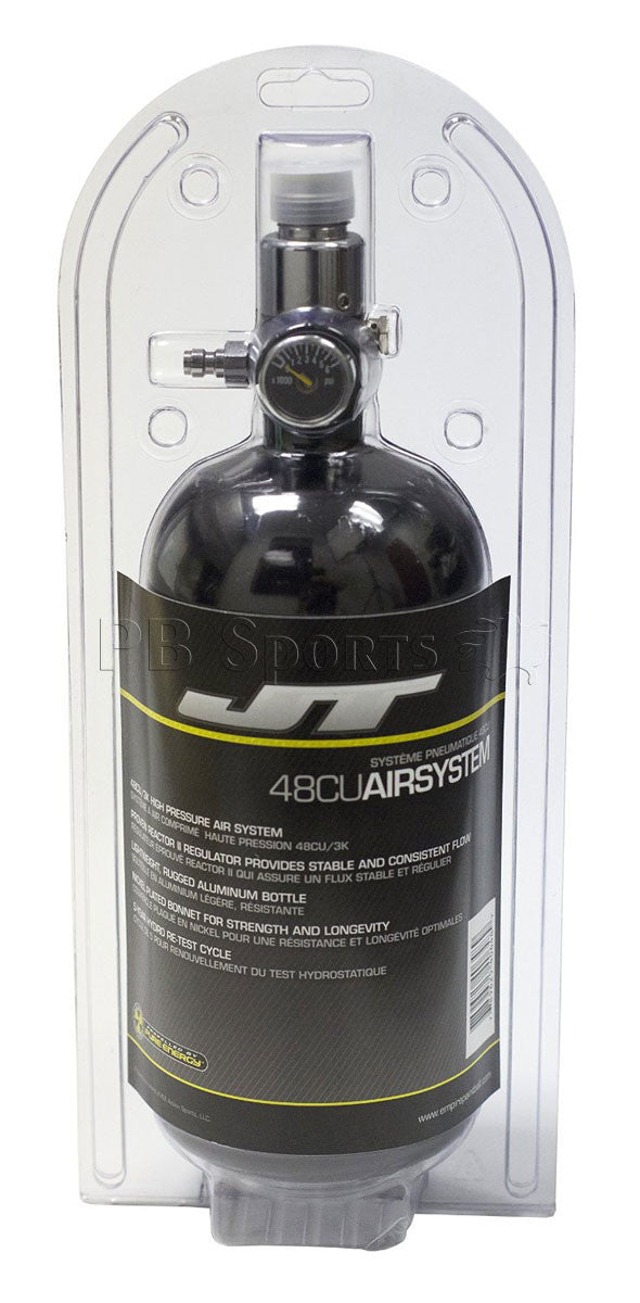 Système de réservoir de paintball 48/3000, réservoir HPA 48ci, réservoir d' air de paintball à fond plat en aluminium pour air PCP avec entrée de 3000 psi, sortie de 800 psi, filetage d'entrée