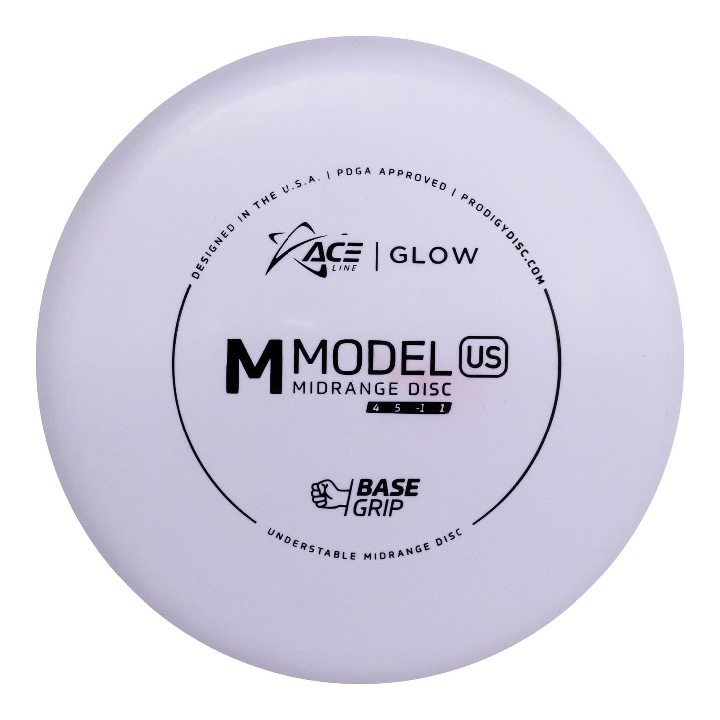 Prodigy Ace Line M Model US Midrange Disc - Basegrip Glow Plastic