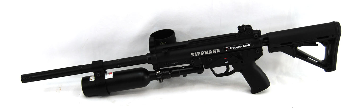 Used Tippmann A5 Pepperball Gun w/ J&amp;J Performance Barrel &amp; FS 90 Degree Rotary On/Off ASA - Tippmann Sports