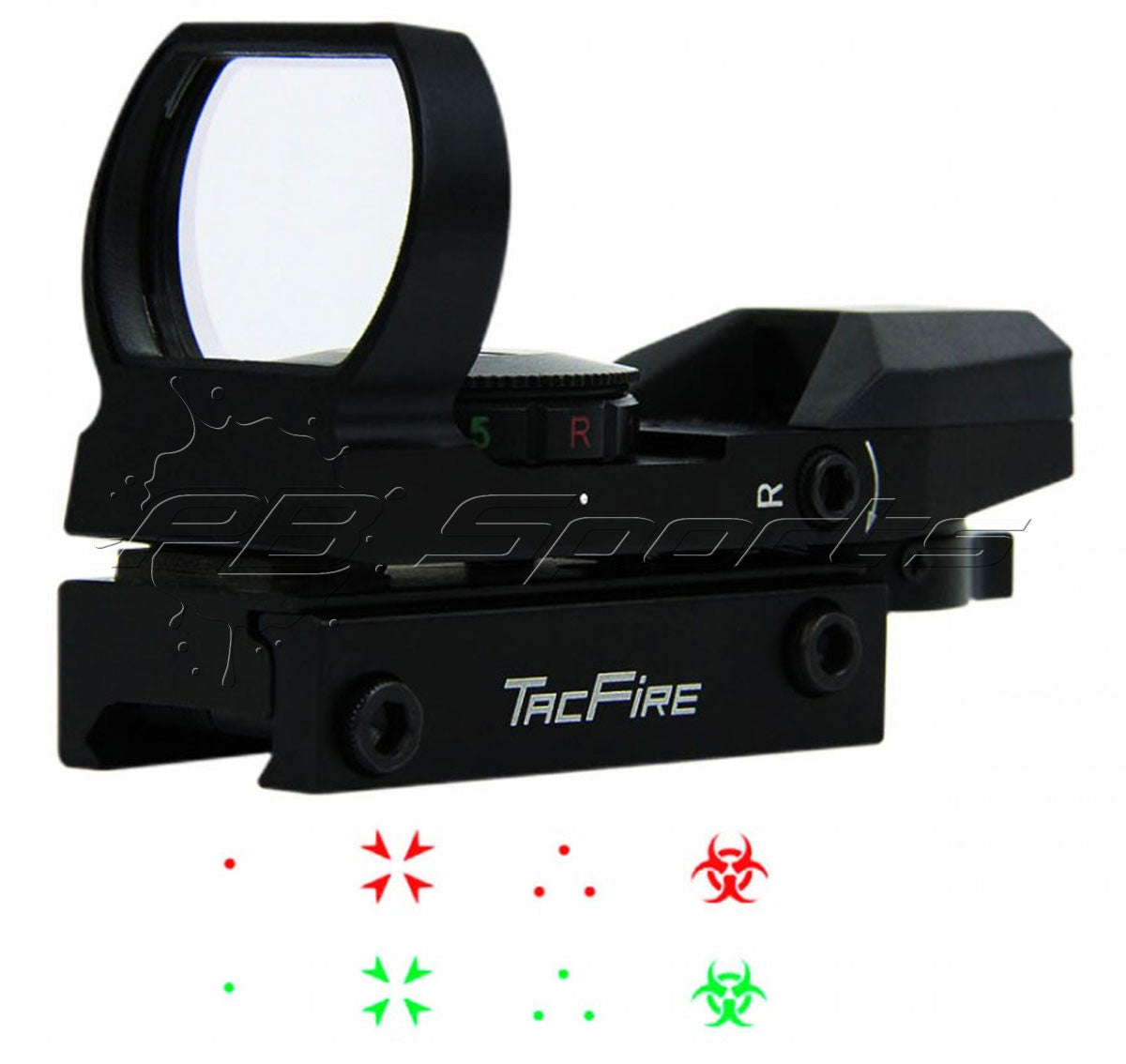 TACFIRE Tactical Dual Illuminated Multi Retical Sight - Apocalypse Edition - Black - TACFIRE