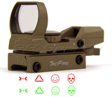 TACFIRE Tactical Dual Illuminated Multi Retical Sight - Predator Edition - FDE - TACFIRE