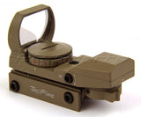 TACFIRE Tactical Dual Illuminated Multi Retical Sight - Predator Edition - FDE - TACFIRE