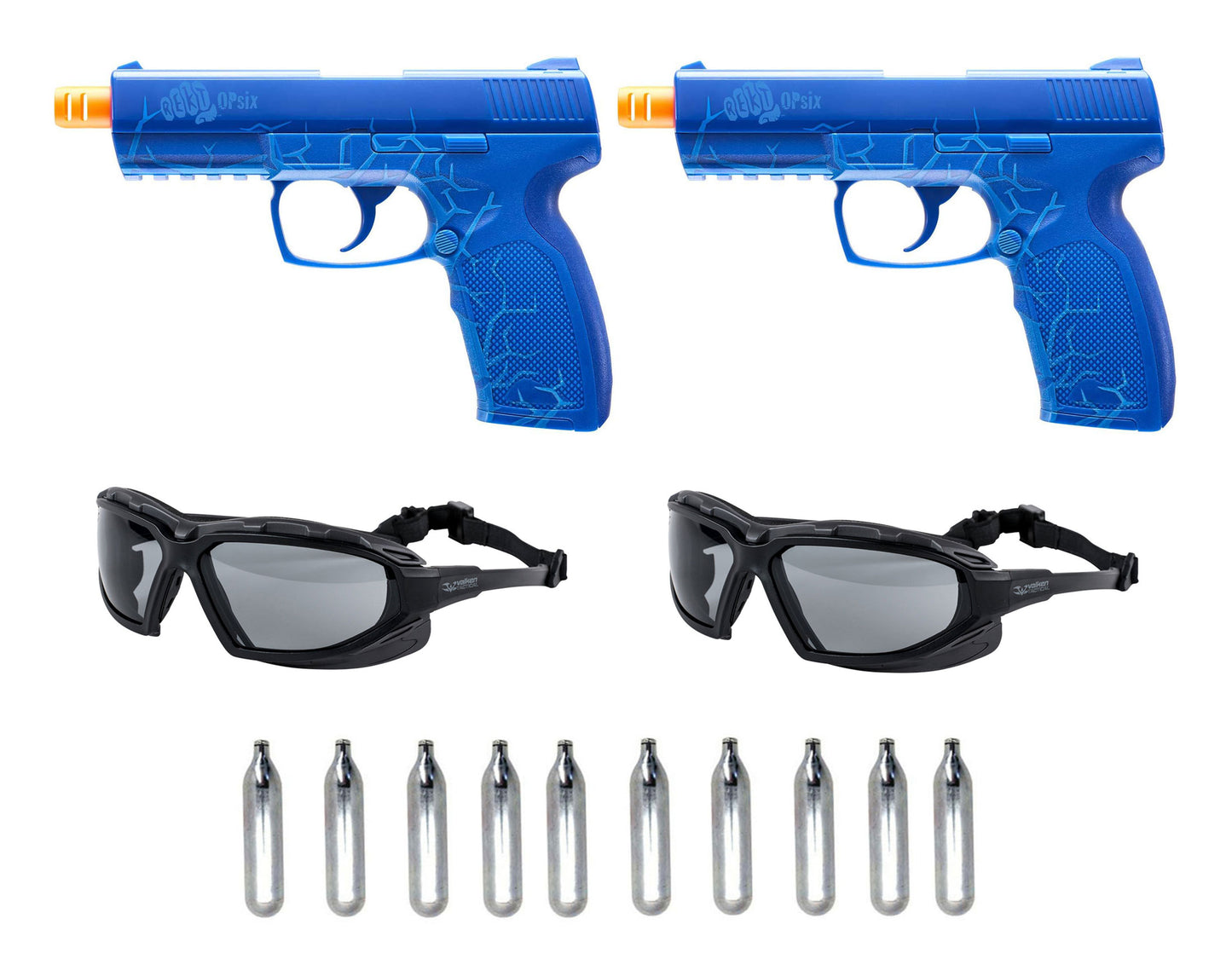 Umarex Rekt OpSix Co2 Foam Dart Pistol Dueling Kit - 2 Blue Pistols - Umarex