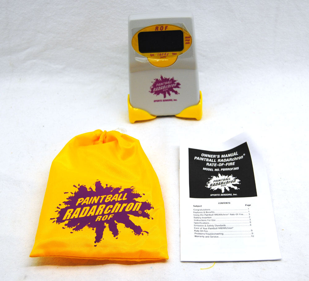 Sports Sensors Radarchron RateofFire 365 Chronograph PB Sports LLC