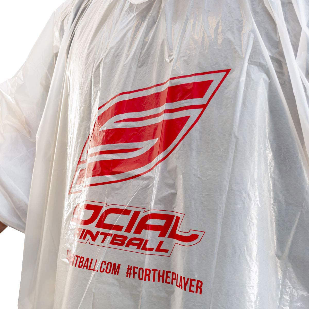 Social Paintball Disposable Rain Poncho w/ Hood for Adults 100% Waterproof - Social Paintball