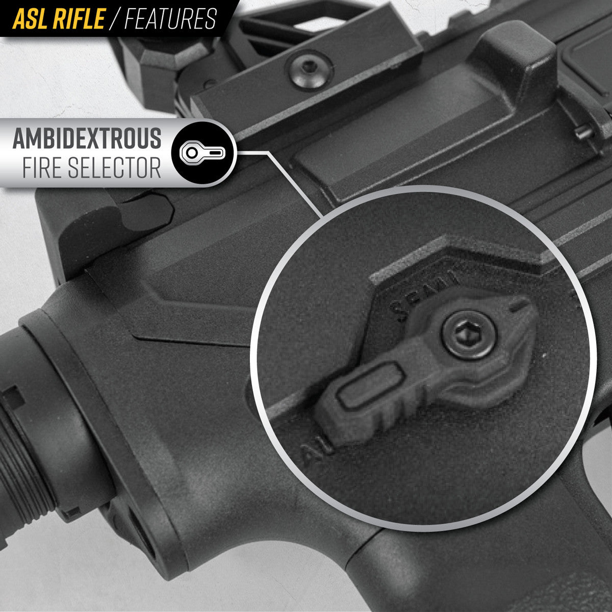 Valken ASL+ Series AEG Sierra Airsoft Rifle - Black - Valken