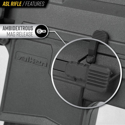 Valken ASL+ Hi-Velocity AEG Whiskey Airsoft Rifle - Black - Valken