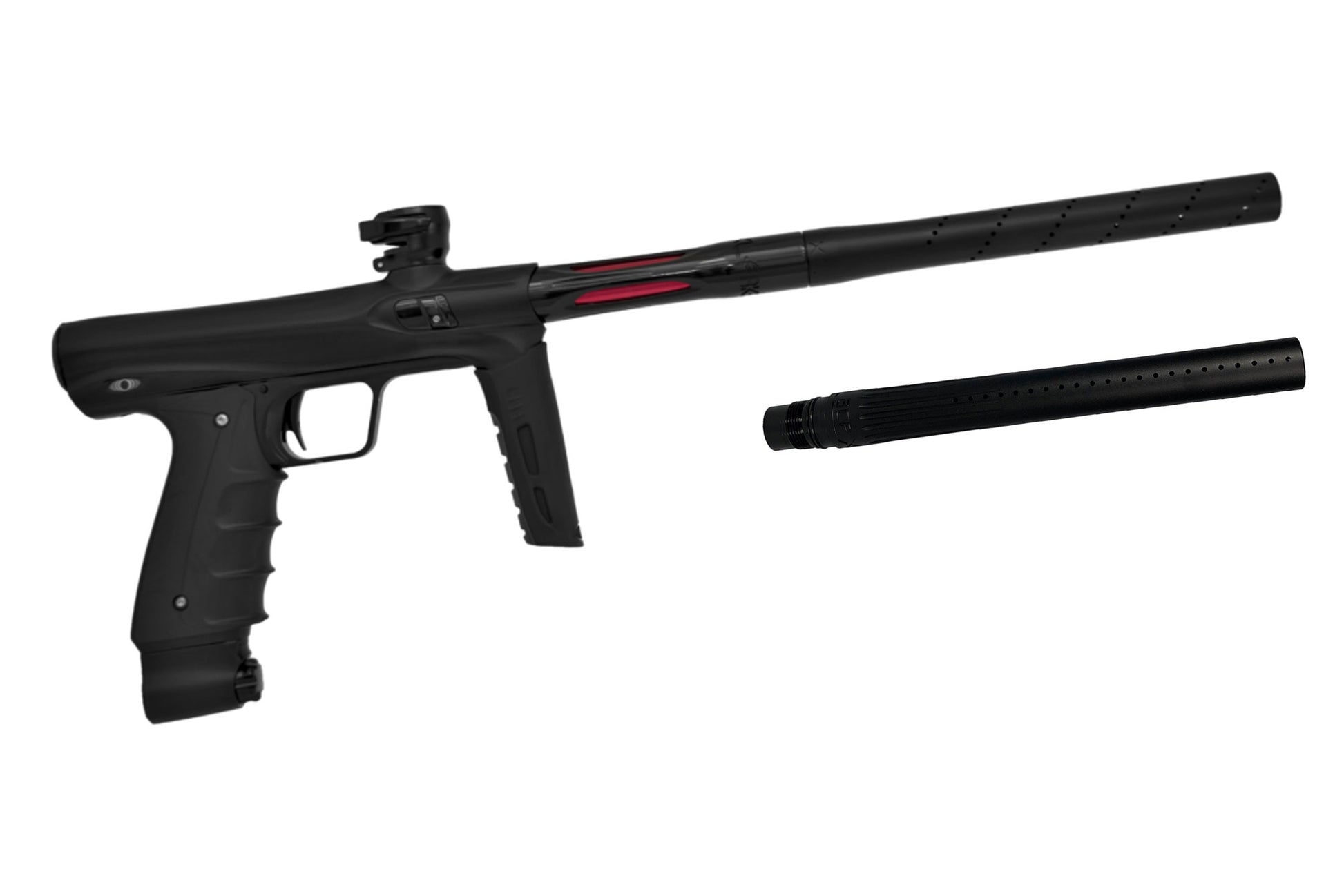 SP Shocker CVO Mechanical Paintball Gun + Freak XL ACP Front - Black Dust - GOG