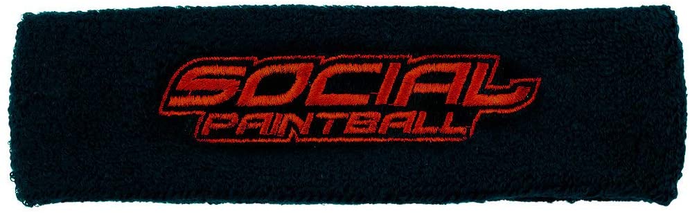 Social Paintball Sweatband - Black/Red - Social Paintball
