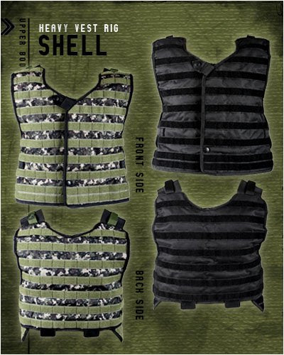 NXe Extraktion Series Heavy Vest Rig Shell - Black - NXE