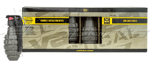 Valken Tactical Thunder V 12pk (Core+Shell) -Pineapple CO2 Airsoft Noise Grenade - Valken Paintball