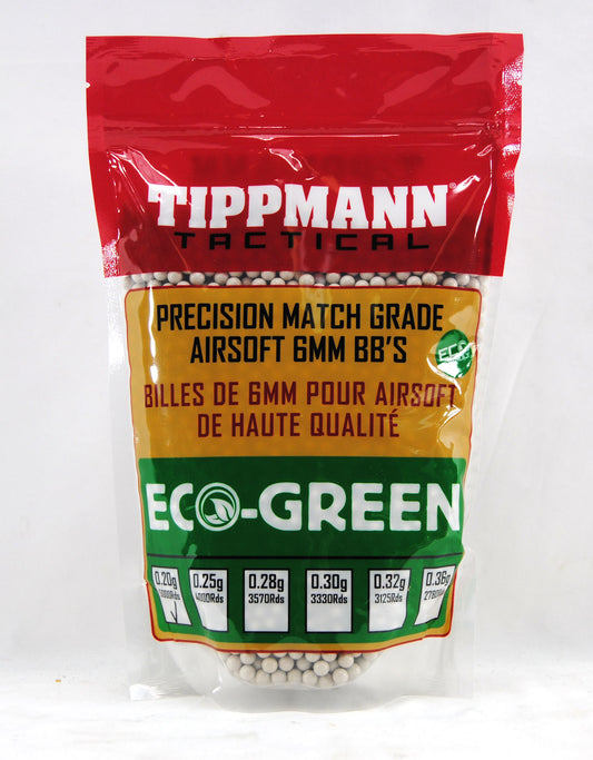 Tippmann Tactical ECO-GREEN 6mm 1kg Bag (5000 Bio BBs) - 0.20g - Tippmann Sports