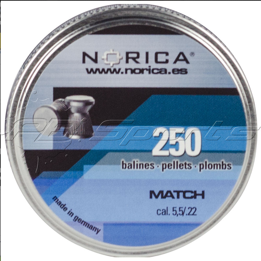 Norica 0.22 Cal Match Pellets - 250 Count Tin - Valken Paintball