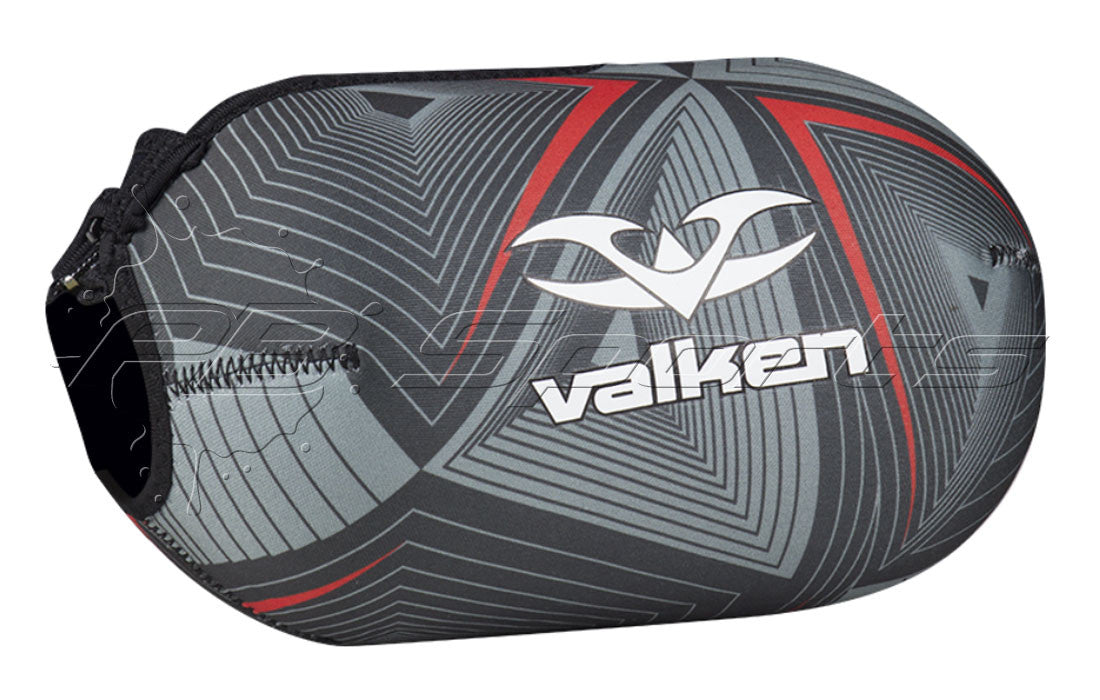 Valken Redemption Vexagon 45ci Tank Cover - Red/Grey - Valken Paintball
