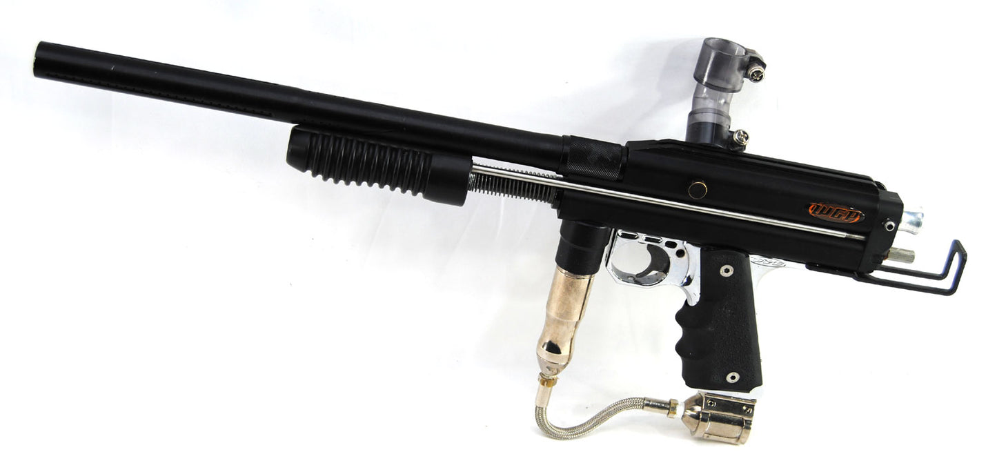 Used WGP Right Hand Feed Pump Paintball Gun w/ Dye Frame - Black - WGP