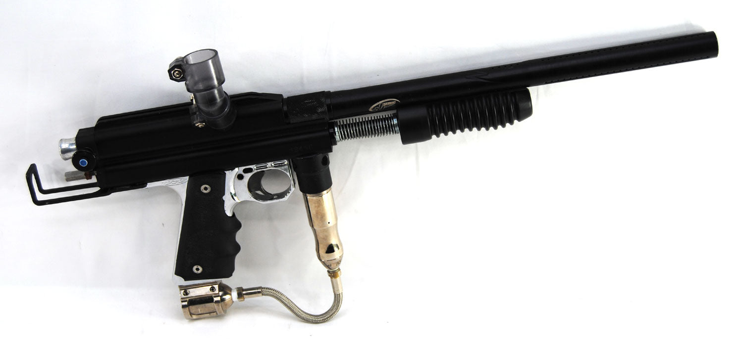Used WGP Right Hand Feed Pump Paintball Gun w/ Dye Frame - Black - WGP