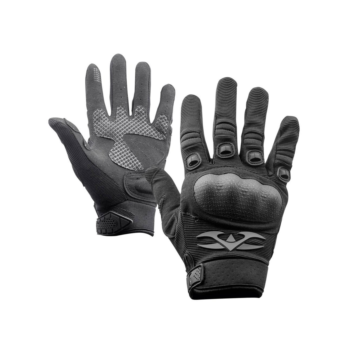 Valken Zulu Full Finger Gloves - Black - Medium - Valken Paintball