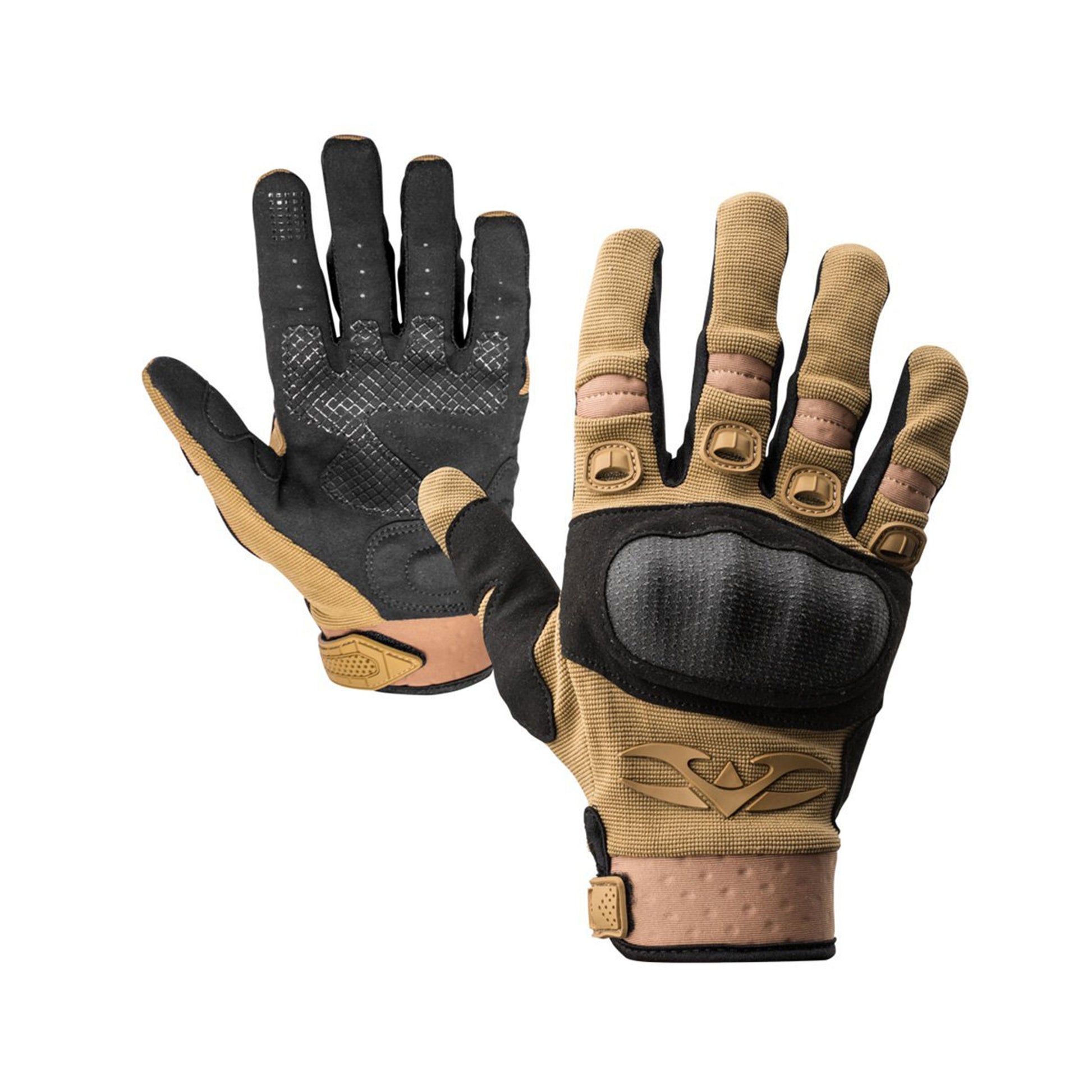 Valken Zulu Full Finger Gloves - Tan - Small - Valken Paintball