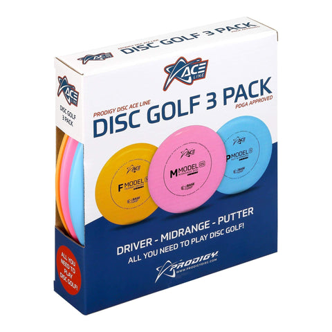 Prodigy ACE Line Disc Golf 3 Pack Starter Set - BaseGrip Plastic