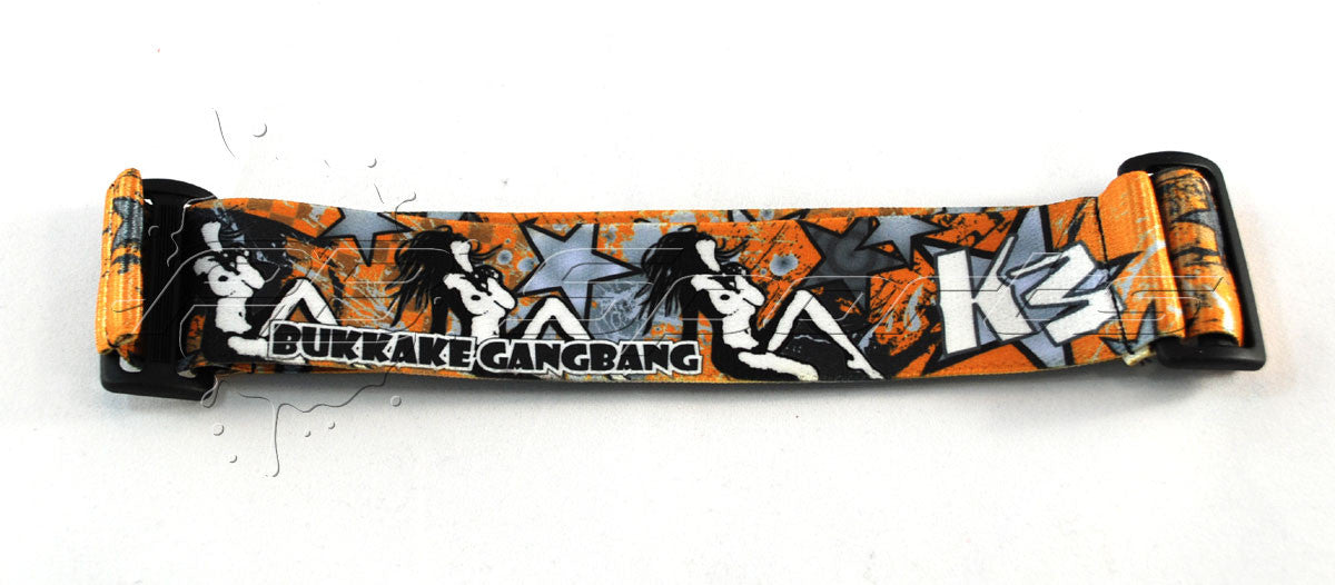 KM Strap - Bukkake Gangbang - Orange Black - KM