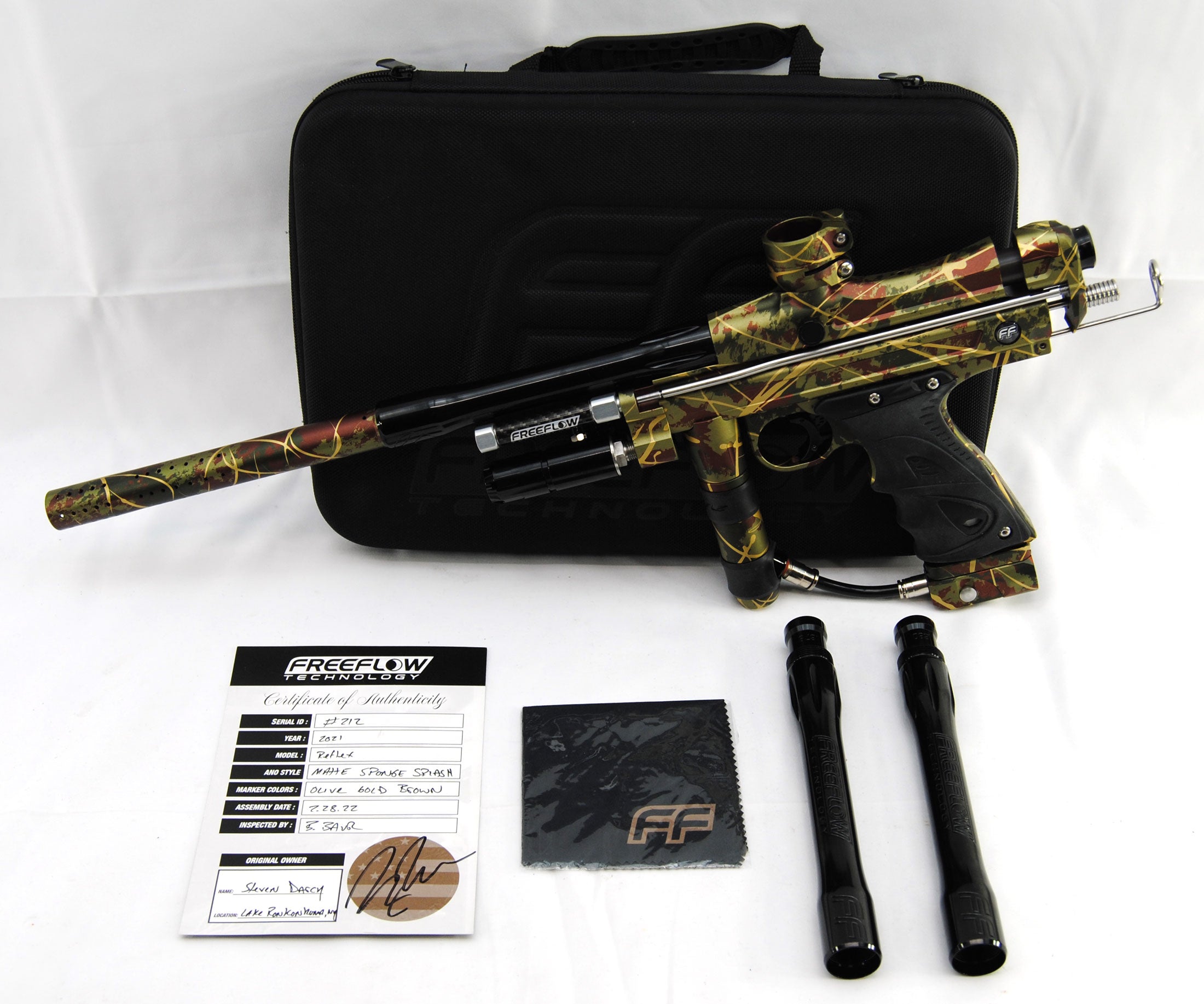 Used Dye X Freeflow Reflex Autococker Custom Splash Camo Anno PB