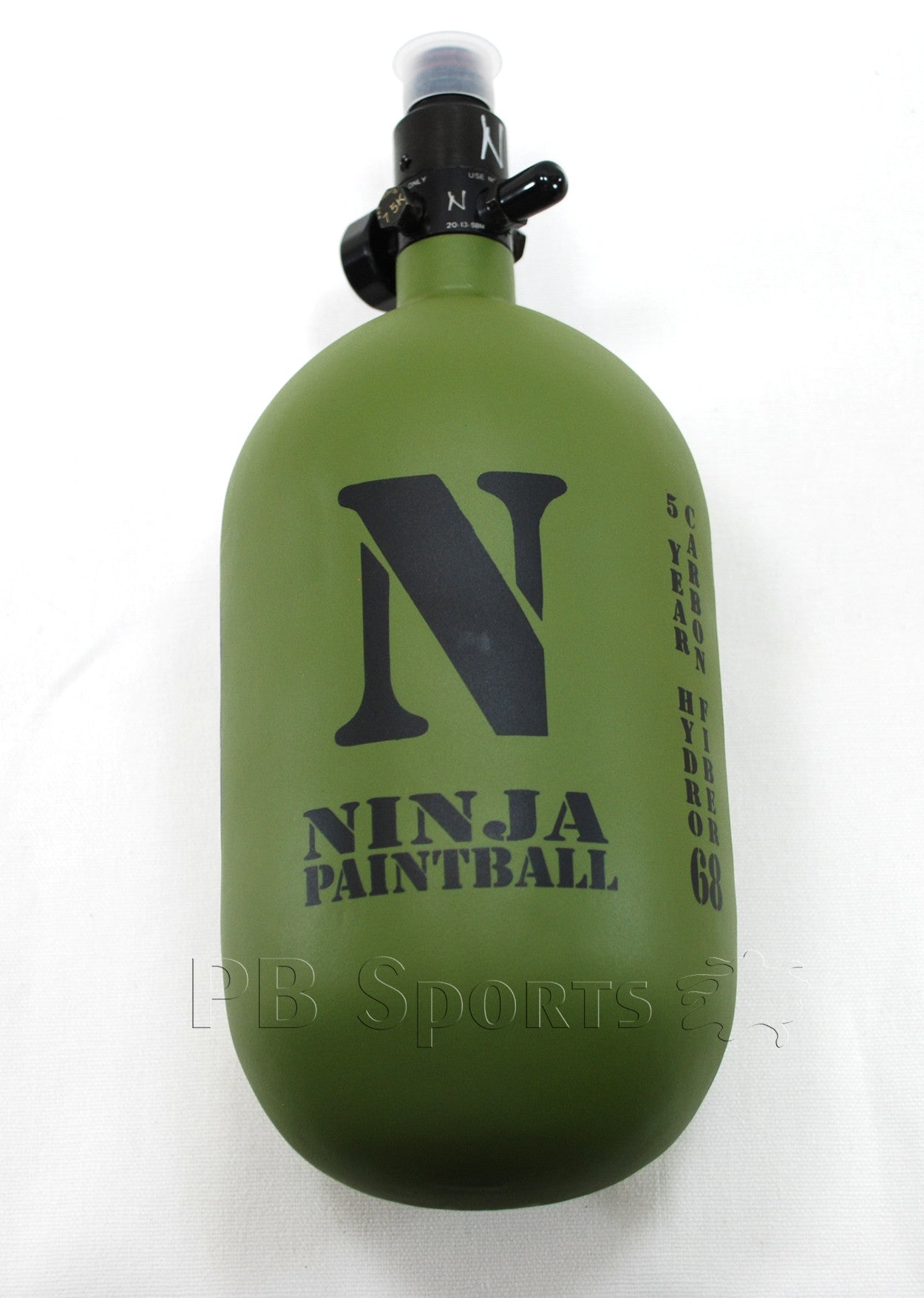 Ninja 68ci 4500psi HPA Tank Dura DRAB Green - Ninja Paintball