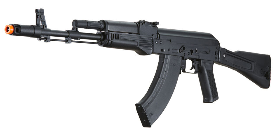 Lancer Tactical x Kalashnikov USA Licensed KR-103 Airsoft AEG Rifle with Folding Stock - Black