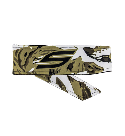 Social Paintball Grit Deluxe Long Tie Headband - White Tiger