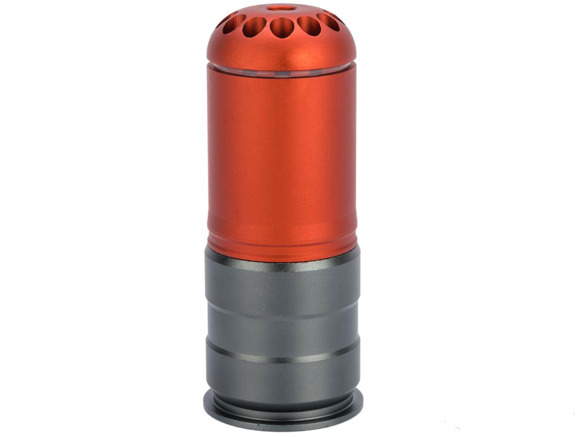 King Arms 120 Round Grenade Version III Airsoft 40mm Grenade - Orange / Silver - Evike