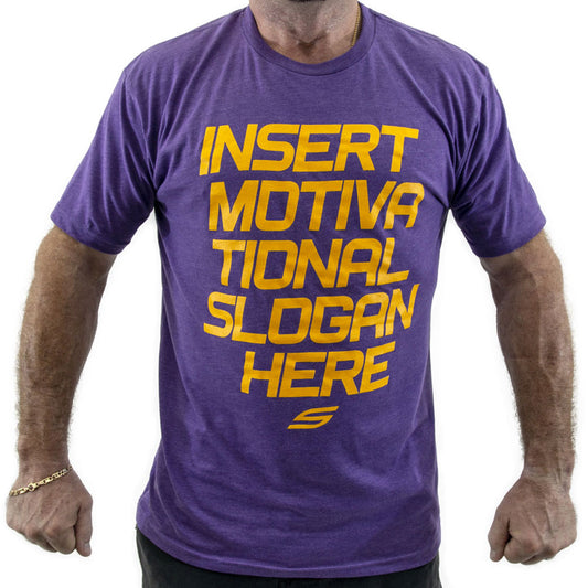 Social Paintball &quot;Insert Motivational Slogan Here&quot; Purple T-shirt - Large - Social Paintball