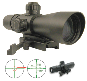 NcStar Scope MARK III Tactical 4X32mm P4 Sniper Reticle with Quick Release Weaver Style Picatinny Mounting System - NC Star