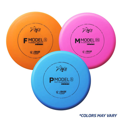 Prodigy ACE Line Disc Golf 3 Pack Starter Set - BaseGrip Plastic