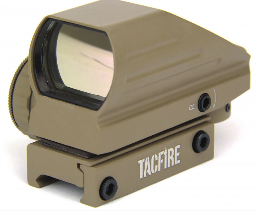 TACFIRE Tactical Illuminated Multi Reticle Reflex Sight - Tan - TACFIRE
