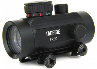 TACFIRE 1x30 Dual Illuminated Red Green Dot Reticle Weaver Base - TACFIRE