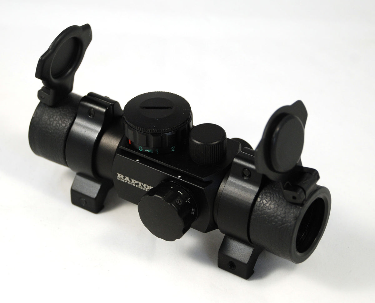 Raptor Defense 1x25 Dot Sight - 4 Reticle - Dual Illumination (Red/Gre ...