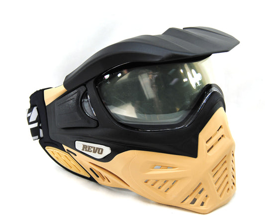 V-Force Grill 2.0 LE Pro Team REVO Paintball Mask Goggle - Tan/Black with Clear and Titan Lens