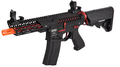 Lancer Tactical Low FPS Enforcer Needletail Skeleton M4 Airsoft Rifle - Black & Red