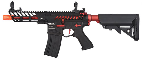 Lancer Tactical Low FPS Enforcer Needletail Skeleton M4 Airsoft Rifle - Black & Red