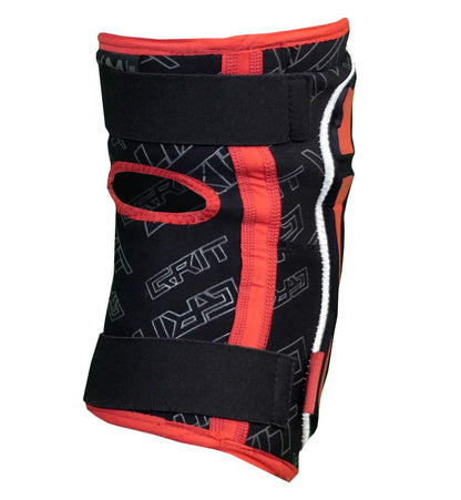 Social Paintball Grit Protective Gear Knee Pads - Black Red - Small - Social Paintball