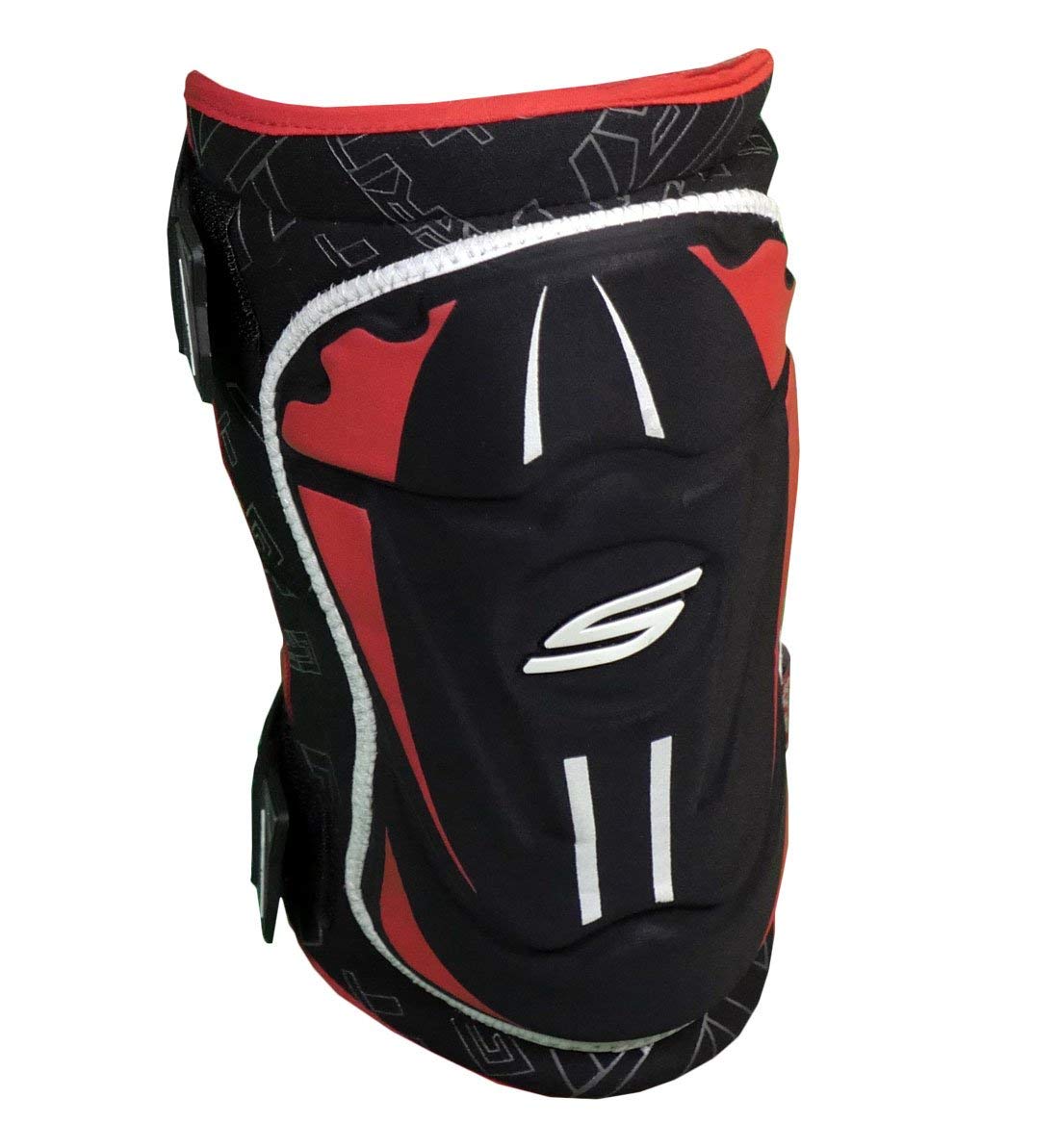 Social Paintball Grit Protective Gear Knee Pads - Black Red - Small - Social Paintball