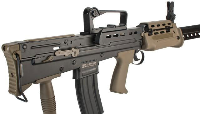 ICS Full Metal L86A2 British Military Full Size Airsoft AEG Rifle – PB ...