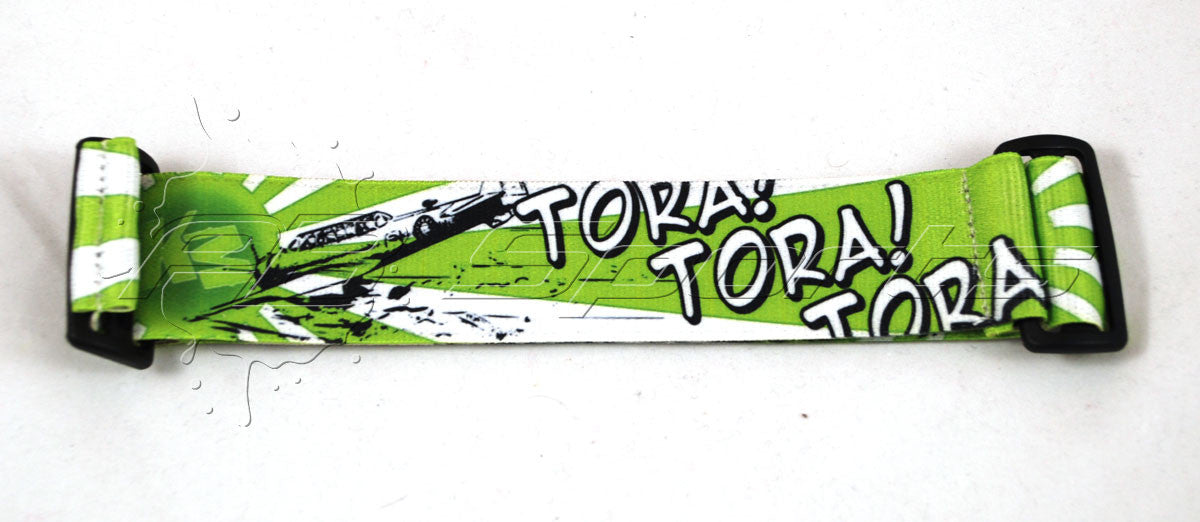 KM Strap - Tora - Green with black clips - KM