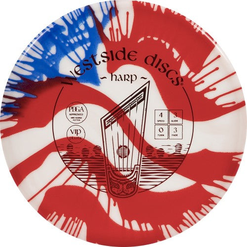 Westside Discs VIP Harp MyDye American Flag Disc