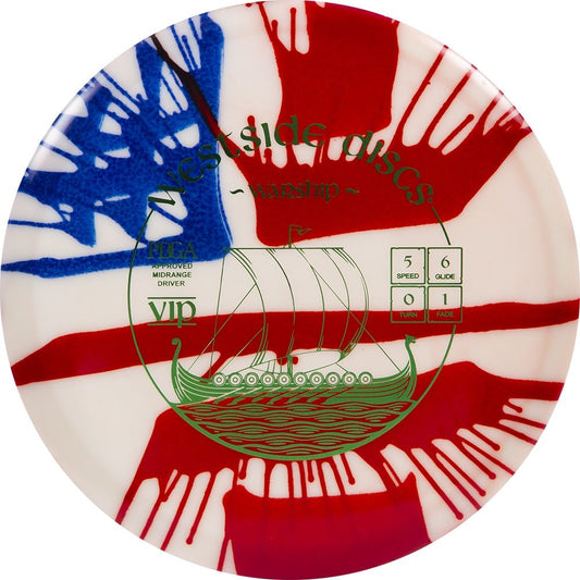 Westside Discs VIP Warship MyDye American Flag Disc